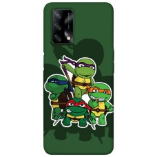 TPU чохол Demsky Green turtles для Oppo A74 4G