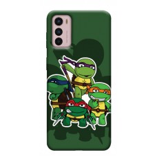 TPU чехол Demsky Green turtles для Motorola Moto G42