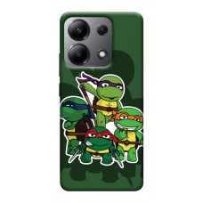 TPU чехол Demsky Green turtles для Xiaomi Redmi Note 13 4G