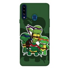 TPU чехол Demsky Green turtles для Samsung Galaxy A20s