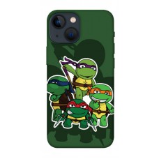 TPU чехол Demsky Green turtles для Apple iPhone 13 mini (5.4")