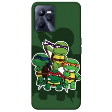 TPU чехол Demsky Green turtles для Realme C35