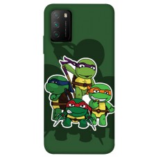 TPU чохол Demsky Green turtles для Xiaomi Poco M3