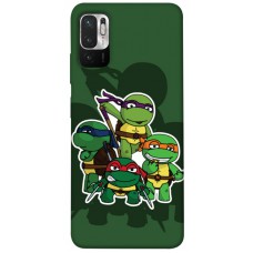 TPU чохол Demsky Green turtles для Xiaomi Redmi Note 10 5G