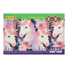 Альбом для малювання, а4, 40 аркушів, 120 г/м2, на скобі, kids line