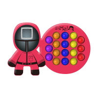 Антистрес сімпл-дімпл, герой із серіалу Гра в кальмара Netflix, червоний, 20 см