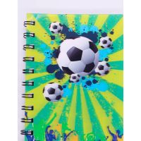 Блокнот, А6, голограма, 80 аркушів, клітинка, на спіралі