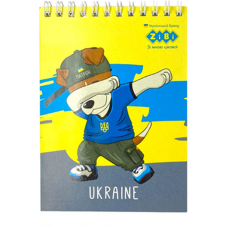 Блокнот на пружині зверху patriot "spirit", а-6, 40 арк. Картонна обкладинка, kids line, асорті