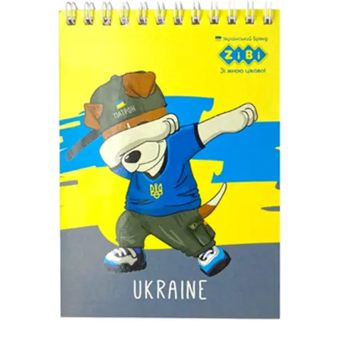 Блокнот на пружині зверху Patriot Spirit KIDS Line, А6, 40 аркушів, картонна обкладинка (В асортименті)