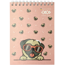 Блокнот на пружині puppies, а6, 40 арк. Карт. Обкл. Kids line