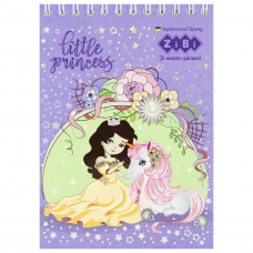 Блокнот на пружині зверху, а-6, 40 арк. Little fairy, картонна обкладинка, kids line