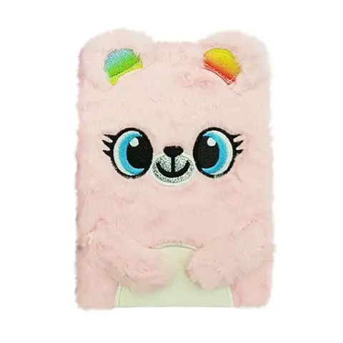 Блокнот пухнастий Ведмедик, 80 аркушів, лінійка, 70 г/м² (В асортименті)