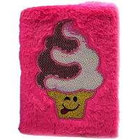 Блокнот пухнастий Ice Cream, А5, 80 аркушів, клітинка, 70 г/м², жовтий