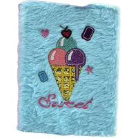 Блокнот пухнастий Sweet, А5, 80 аркушів, клітинка, 70 г/м², жовтий