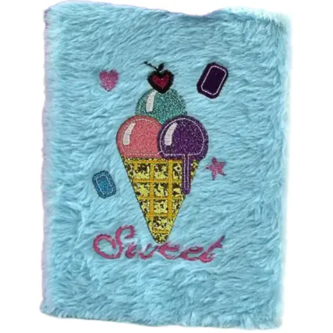 Блокнот пухнастий Sweet, А5, 80 аркушів, клітинка, 70 г/м², жовтий