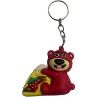 Брелок силіконовий Рожевий ведмідь 5 см (В асортименті)