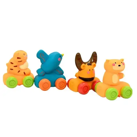 Машинка із гуми Кумедна англійська абетка, 624/26 шт. в коробці (В асортименті)