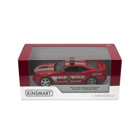 Металева інерційна легкова модель Chevrolet Camaro Police/Firefighter 5", відкриваються двері (В асортименті)
