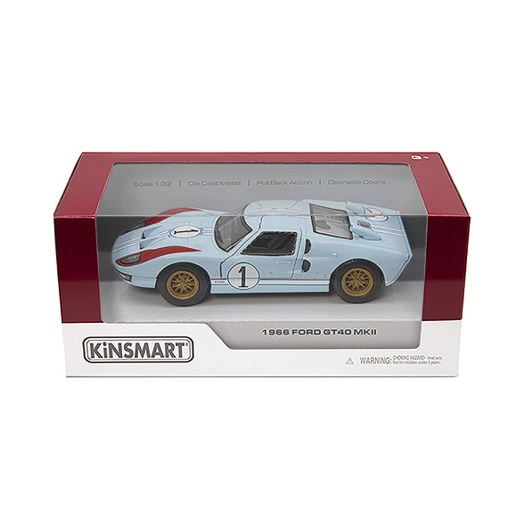 Модель легкова 1966 Ford GT40 MKII (Heritage Edition) 5'' kt5427fw метал. Інерція відкр. Дв. 3кол. Коробка
