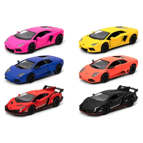 Металева інерційна легкова модель Lamborghini 5" матова, відкриваються двері (В асортименті)