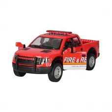 Модель пикап ford f-150 svt raptor supercrew 5'' kt5365wpr police/fire метал. Інерція відкр. Дв. Коробка
