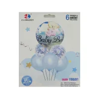 Набір повітряних куль, 6 шт. (1 шт. 45 см + 5 шт. 30 см) (В асортименті)