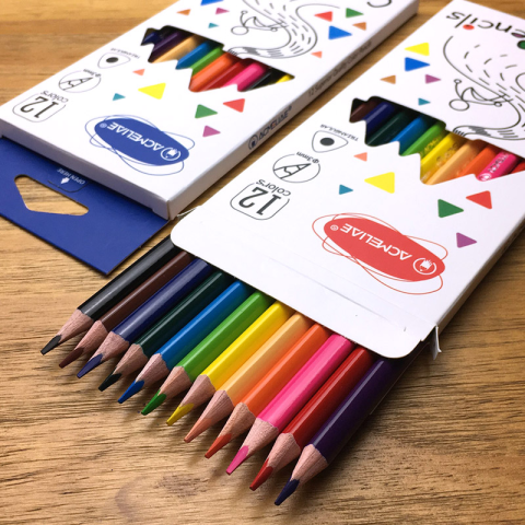 Олівці кольорові Acmeliae, 12 кольорів, трикутний корпус, 3 мм