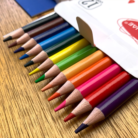 Олівці акварельні Acmeliae, 12 кольорів, круглий корпус, з пензликом, 3 мм