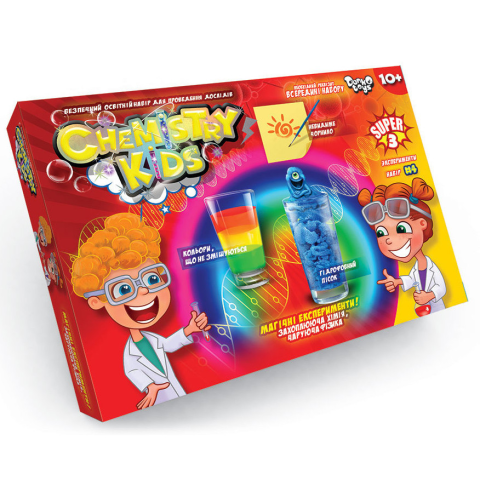 Набір для дослідів Chemistry Kids, економ (українською/російською), Danko Toys