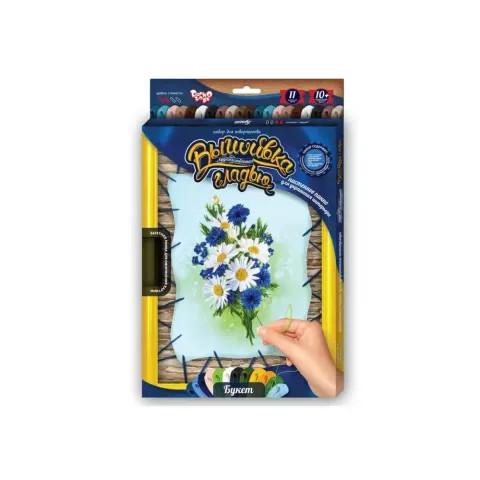 Набір для творчості Вишивка гладдю по номерам на розтяжці, Danko Toys