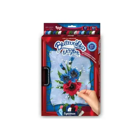Набір для творчості Вишивка гладдю по номерам на розтяжці, Danko Toys