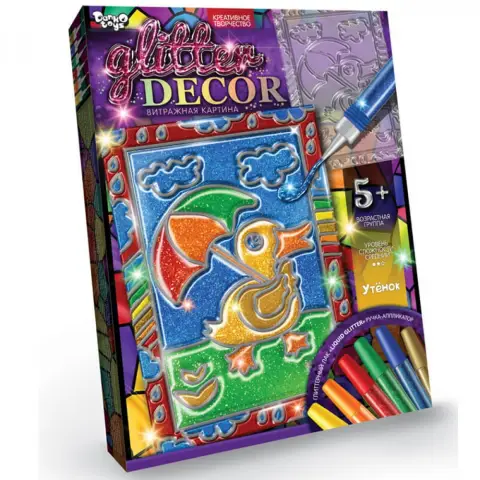 Набір креативної творчості Glitter Decor, російською, Danko Toys