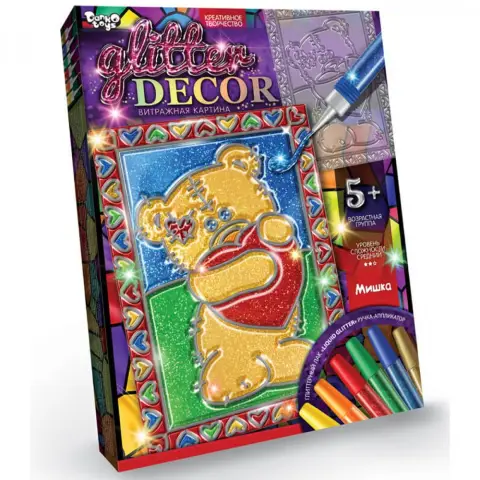 Набір креативної творчості Glitter Decor, російською, Danko Toys