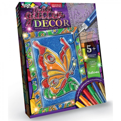 Набір креативної творчості Glitter Decor, російською, Danko Toys