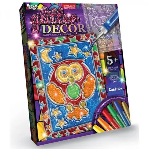 Набір креативної творчості Glitter Decor, російською, Danko Toys