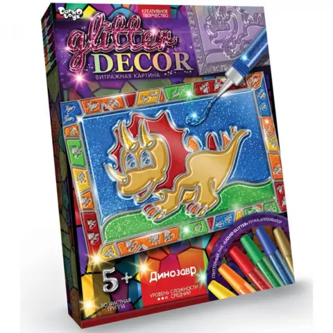 Набір креативної творчості Glitter Decor, російською, Danko Toys
