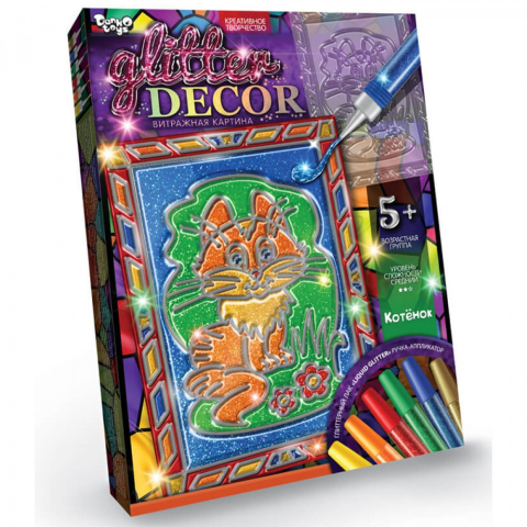 Набір креативної творчості Glitter Decor, російською, Danko Toys