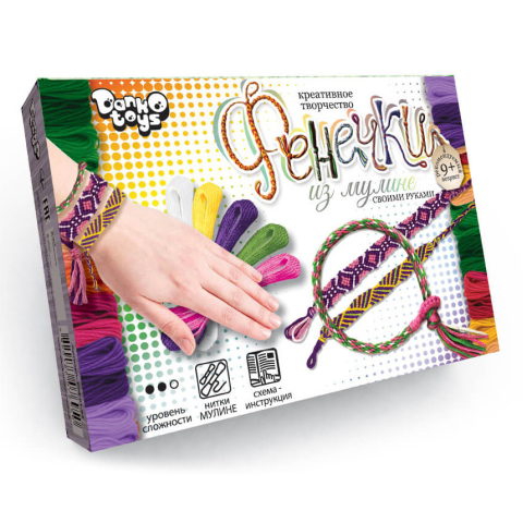 Набір креативної творчості Фенечки з муліне, Danko Toys