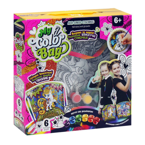 Набір креативної творчості, My Color Bag, Сумка-розмальовка, міні, MCOB-01-01/02/03/04/05