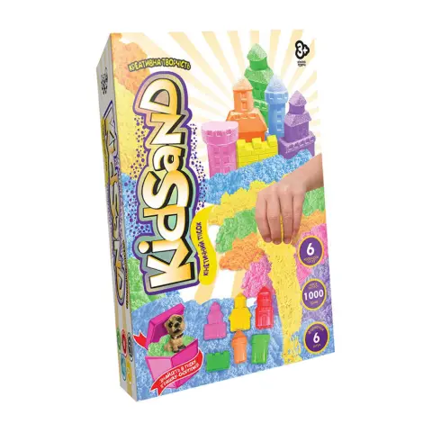 Набір творчості Кінетичний пісок Kidsand, коробка, 1000 г, укр/рос, Danko Toys