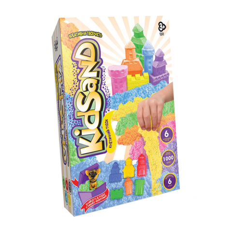 Набір творчості Кінетичний пісок Kidsand, коробка, 1000 г, укр/рос, Danko Toys