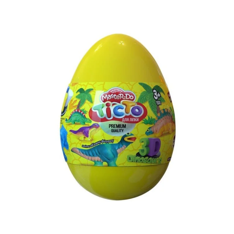 Набір творчості Тісто для ліпки Master Do Dinosaurs Eggs, укр, Danko Toys