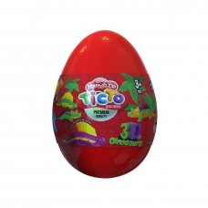 Набір творчості "тісто для ліпки "master do" dinosaurs eggs укр.(12) danko toys