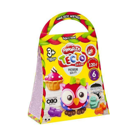 Набір творчості Тісто для ліпки Master Do Комільфо, 6 кольорів, Danko Toys