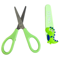 Ножиці, 14 см, у пластиковому чохлі Динозаврик, 2 шт. (В асортименті)