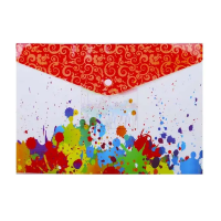 Папка-конверт з кнопкою Палітра 18S, 33.5x23 см, 12 шт. в упаковці (В асортименті)