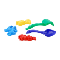 Пісочний набір Дзвіночок №4, лопатка, граблі, 3 паски, ДС