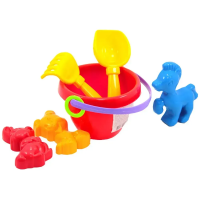 Пісочний набір Глечик №1, відро, лопатка, граблі, 3 паски, ДС