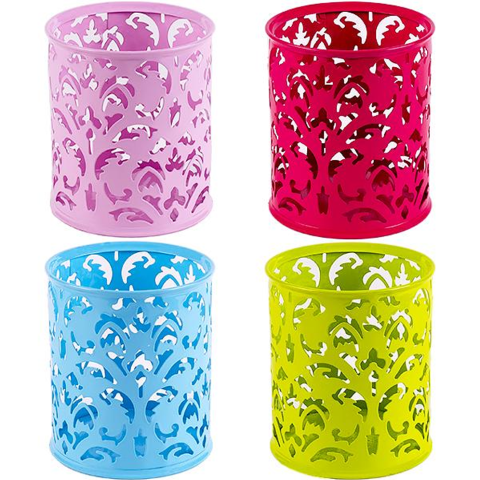 Стакан для ручок металевий Візерунки, 8x10 см