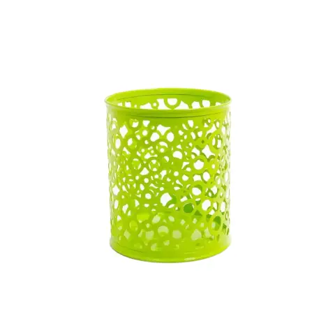 Підставка для ручок металева Кругла Кружочки, 8x10 см